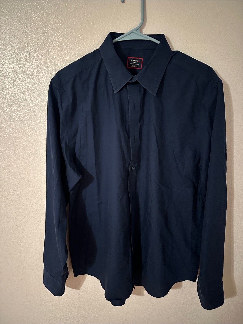 Untuckit Men's Navy Long-Sleeve Shirt